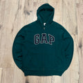 Bluza z kapturem Gap dresowa zielona unisex vintage y2k