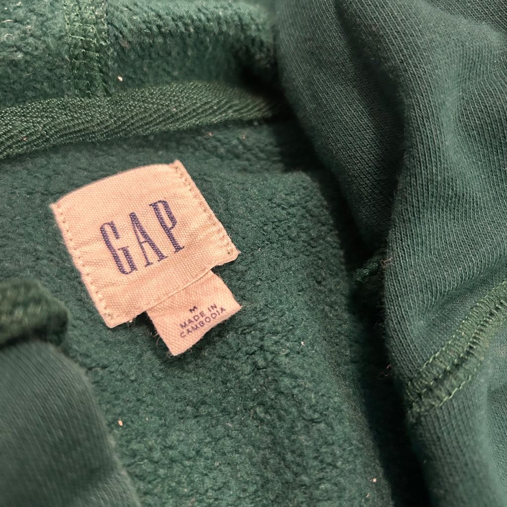 Bluza z kapturem Gap dresowa zielona unisex vintage y2k